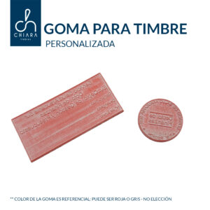 Goma personalizada para timbre