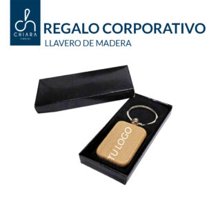 Llavero de madera personalizado láser